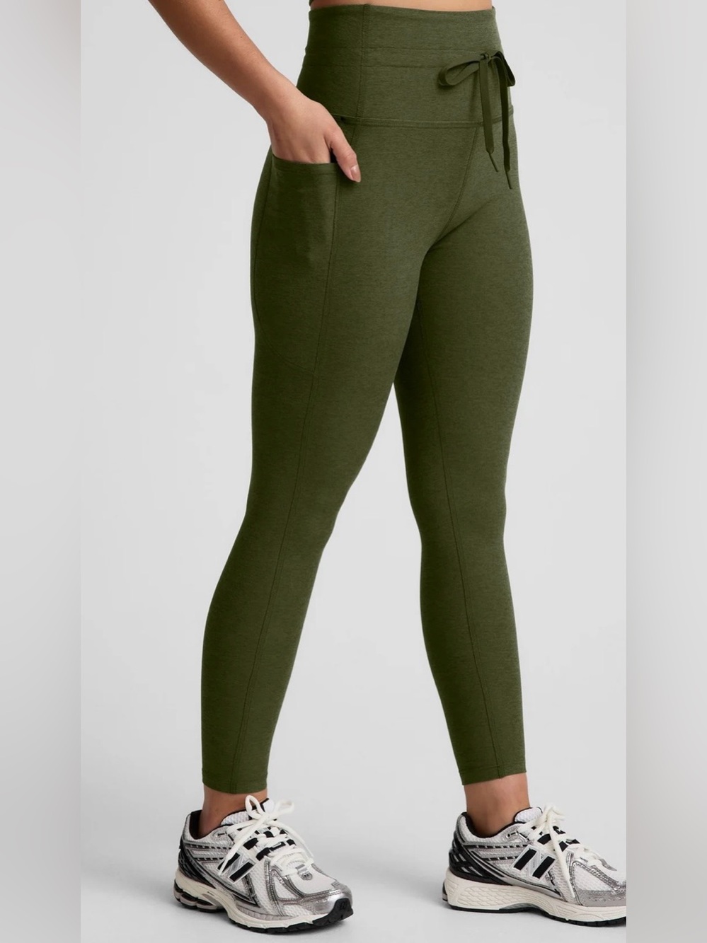 NWT Beyond Yoga Spacedye Go Pocket Midi Leggings Size Small in Hunter Green - Picture 3 of 8